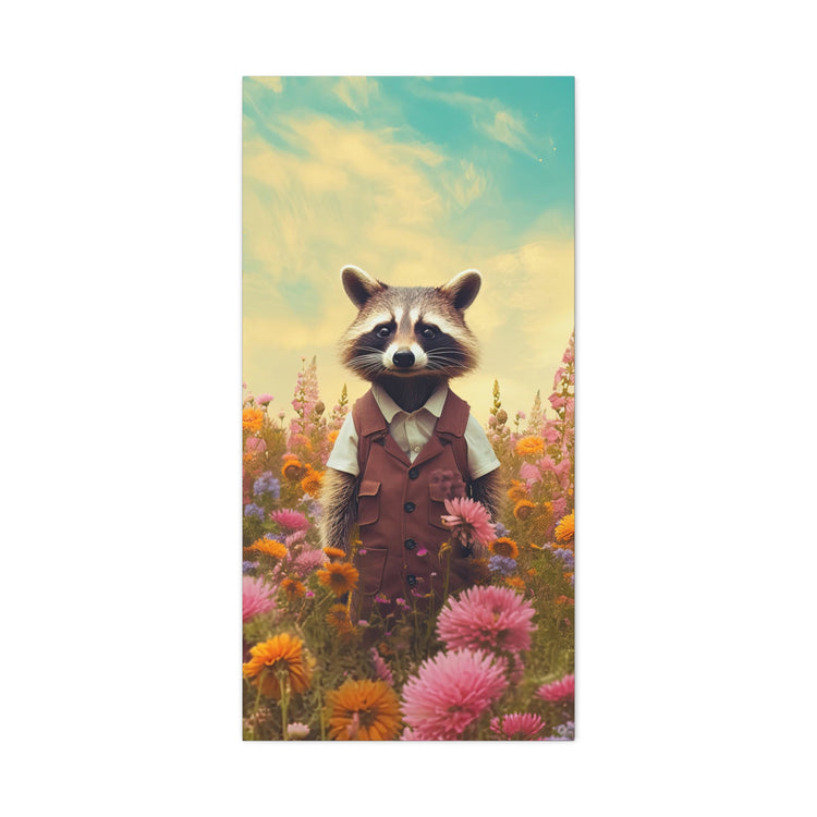 Rocket Raccon - Wes Anderson Inspired: Guardian of the Galaxy Canvas Print - Flower Field