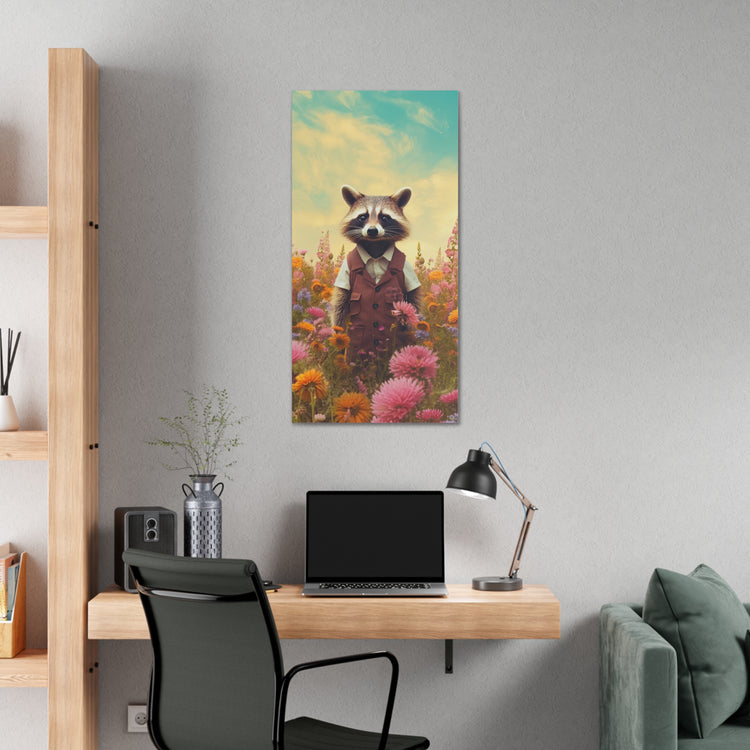 Rocket Raccon - Wes Anderson Inspired: Guardian of the Galaxy Canvas Print - Flower Field