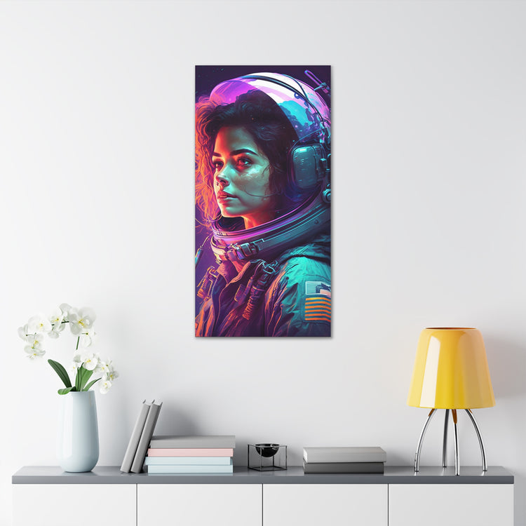 Astronaut Collection : Astro girl Canvas Print